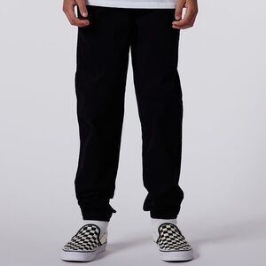 RSQ Boys Black Twill Drawstring Jogger